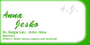 anna jesko business card